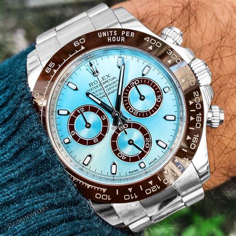 sky blue rolex daytona|Rolex platinum review.